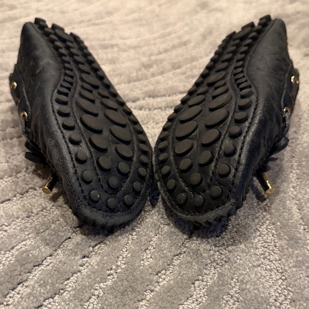 Louis Vuitton Black Moccasins with Gold Accents - Picture 5 of 7